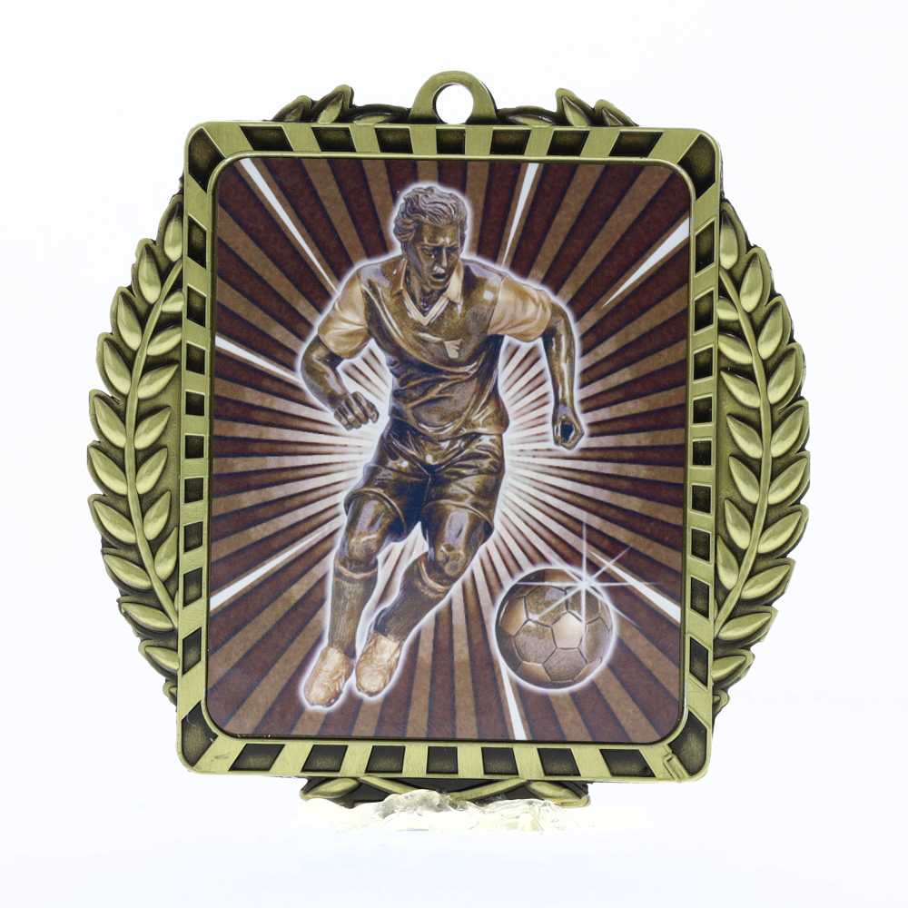 Lynx Wreath Soccer Male Medal Gold