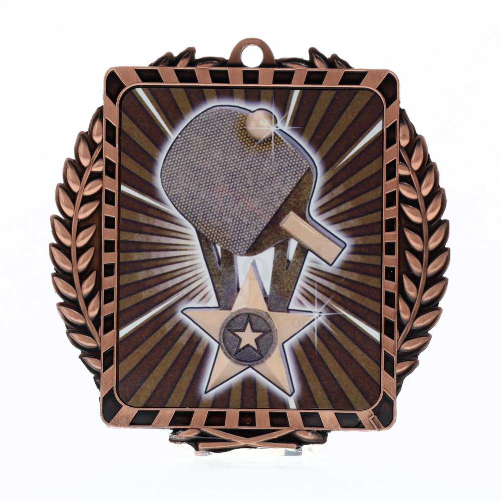 Lynx Wreath Table Tennis Medal Bronze