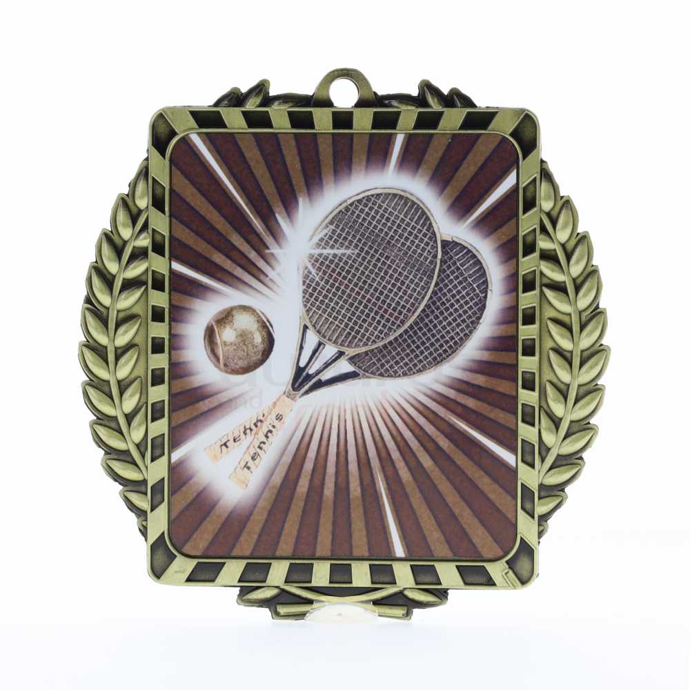 Lynx Wreath Tennis Medal Gold