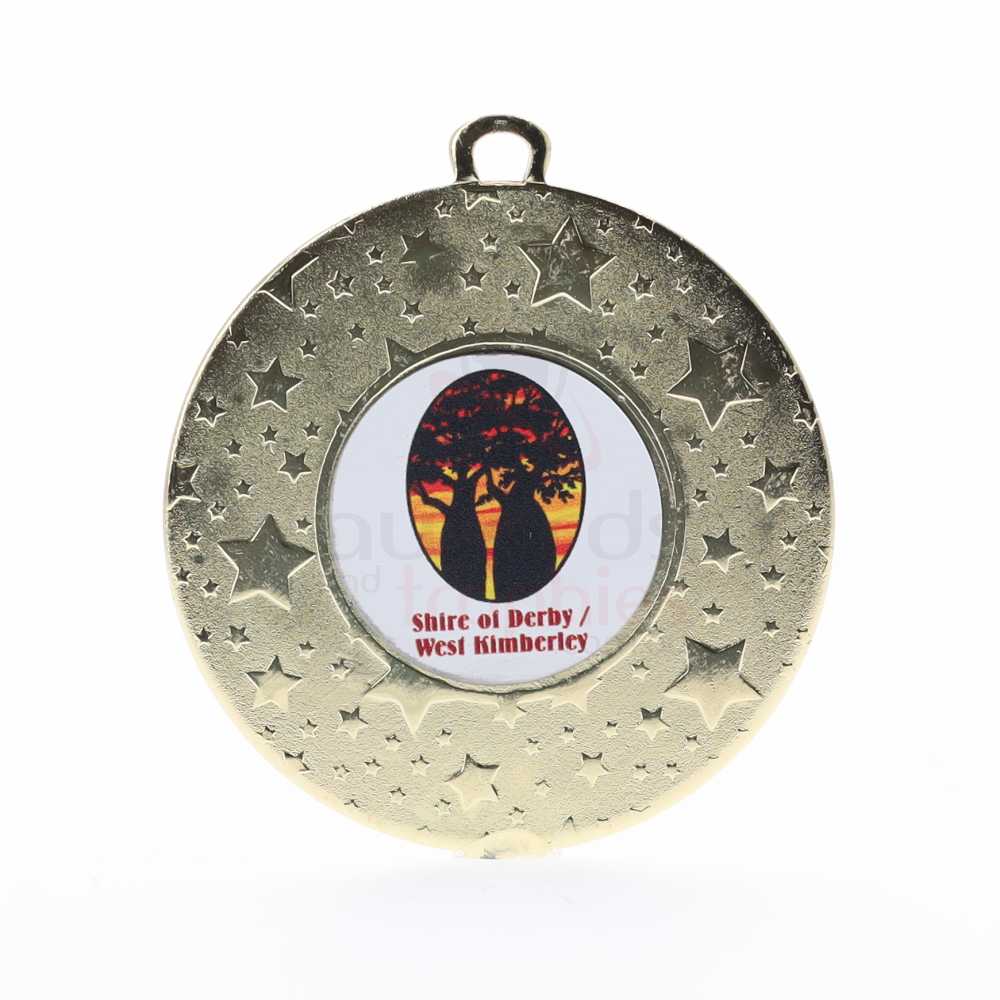 Merit Personalised Medal 50mm Gold