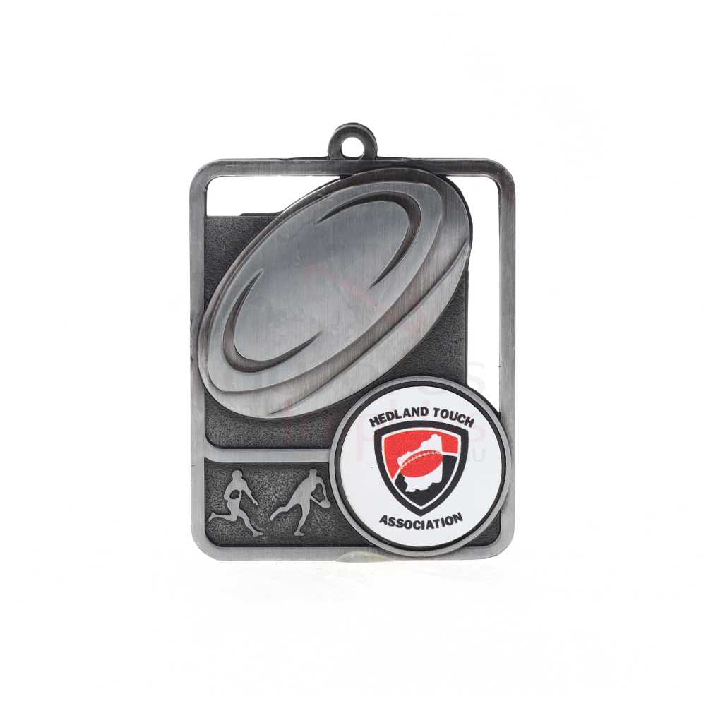 Silhouette Series Rugby Logo 60mm Silver