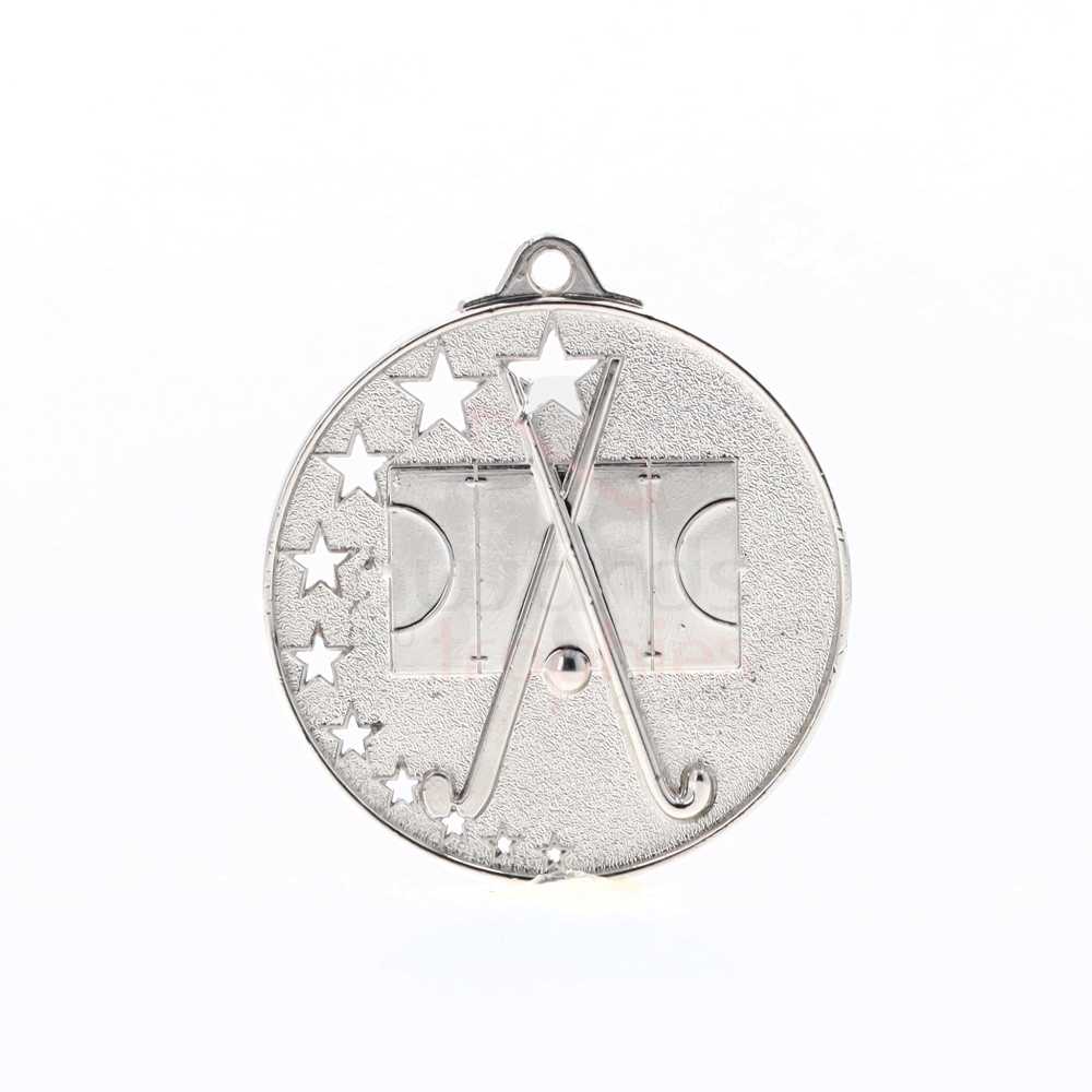 Star Hockey Medal 52mm Silver