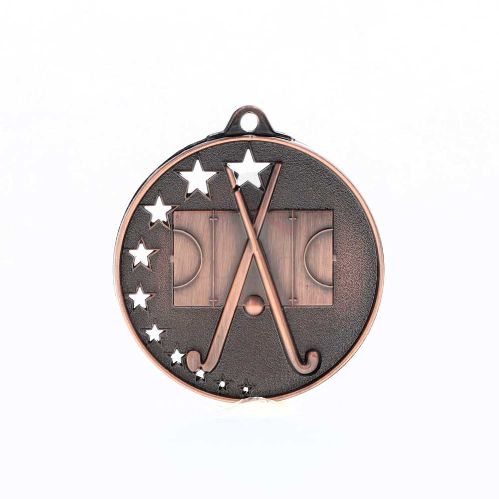 Star Hockey Medal 52mm Bronze
