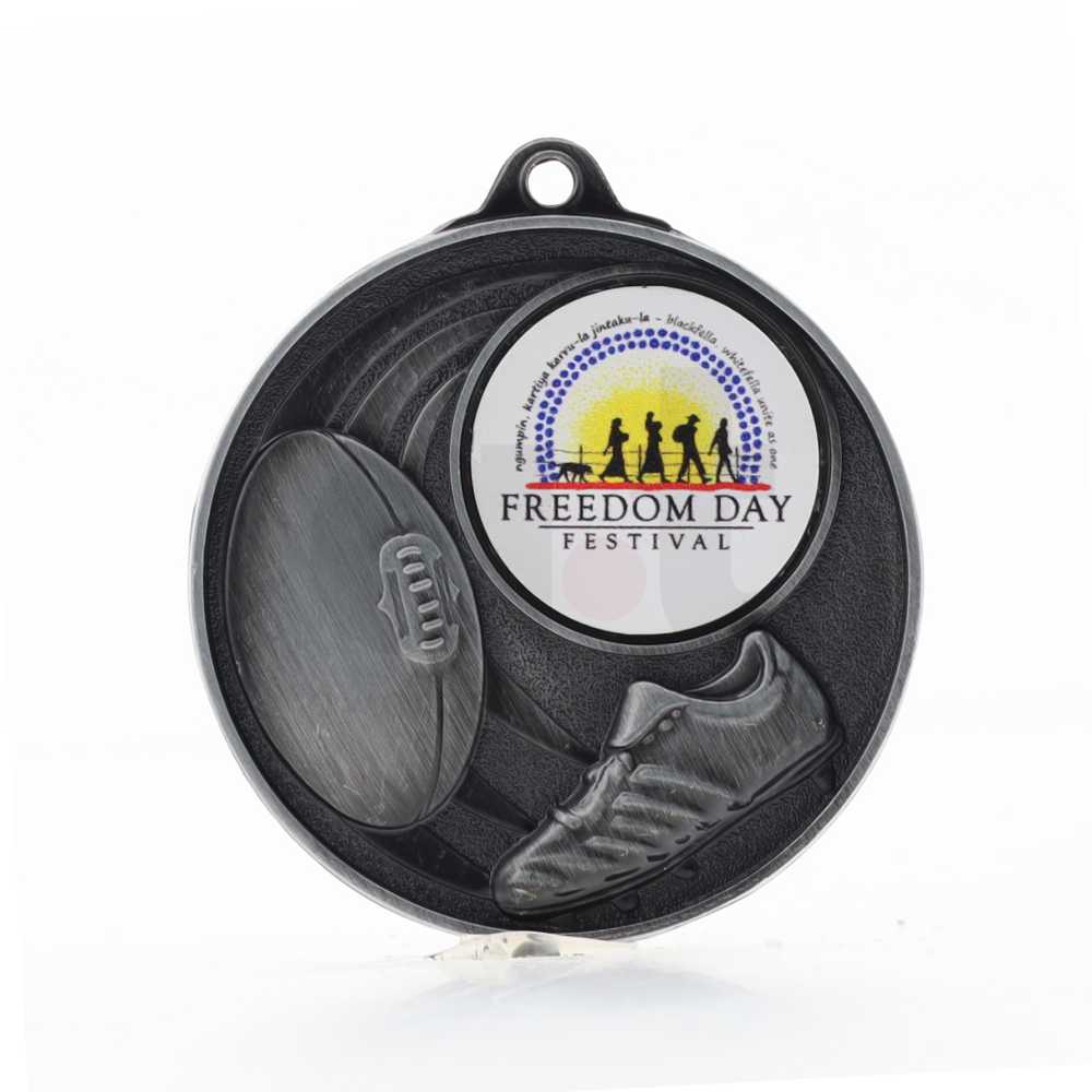 Swish Personalised AFL Medal 50mm Silver