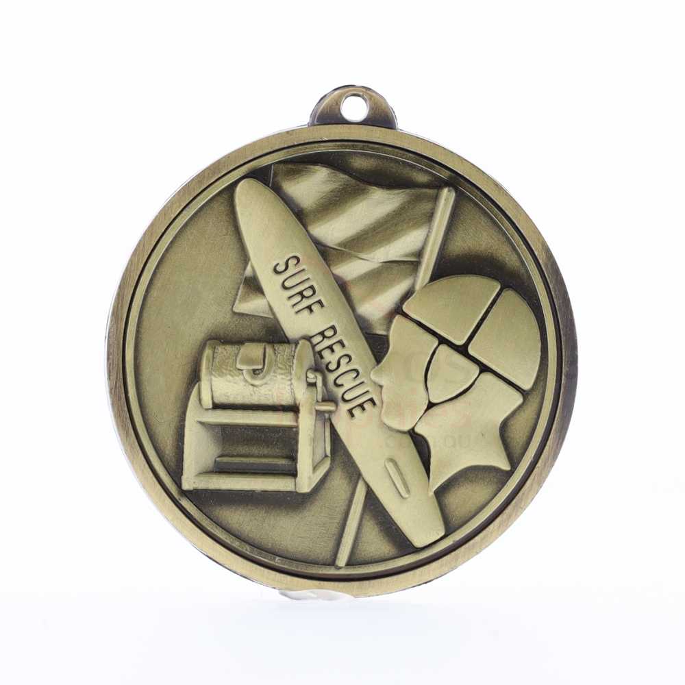 Triumph Surf Lifesaving Medal 55mm Gold
