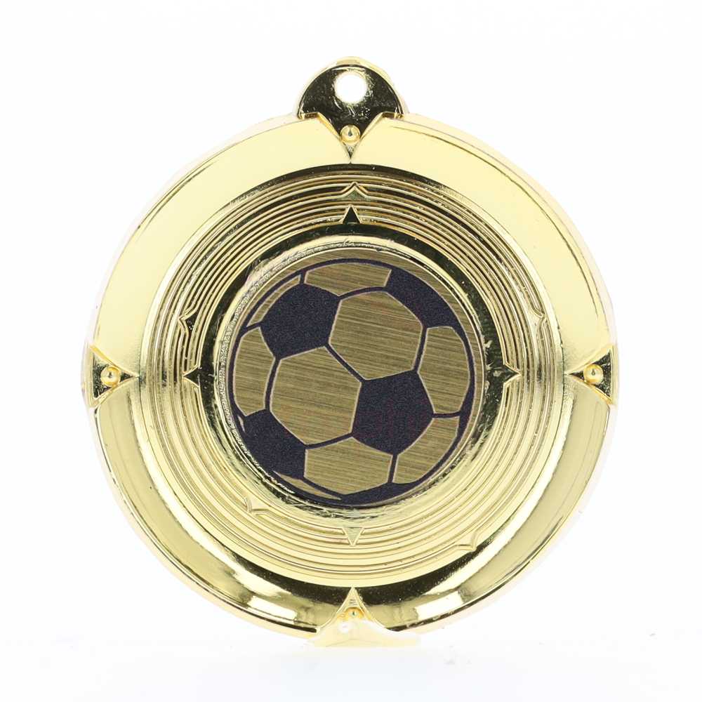 Deluxe Soccer Medal 50mm Gold