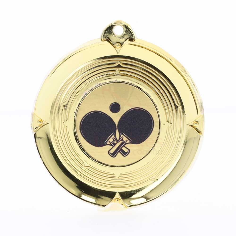 Deluxe Table Tennis Medal 50mm Gold
