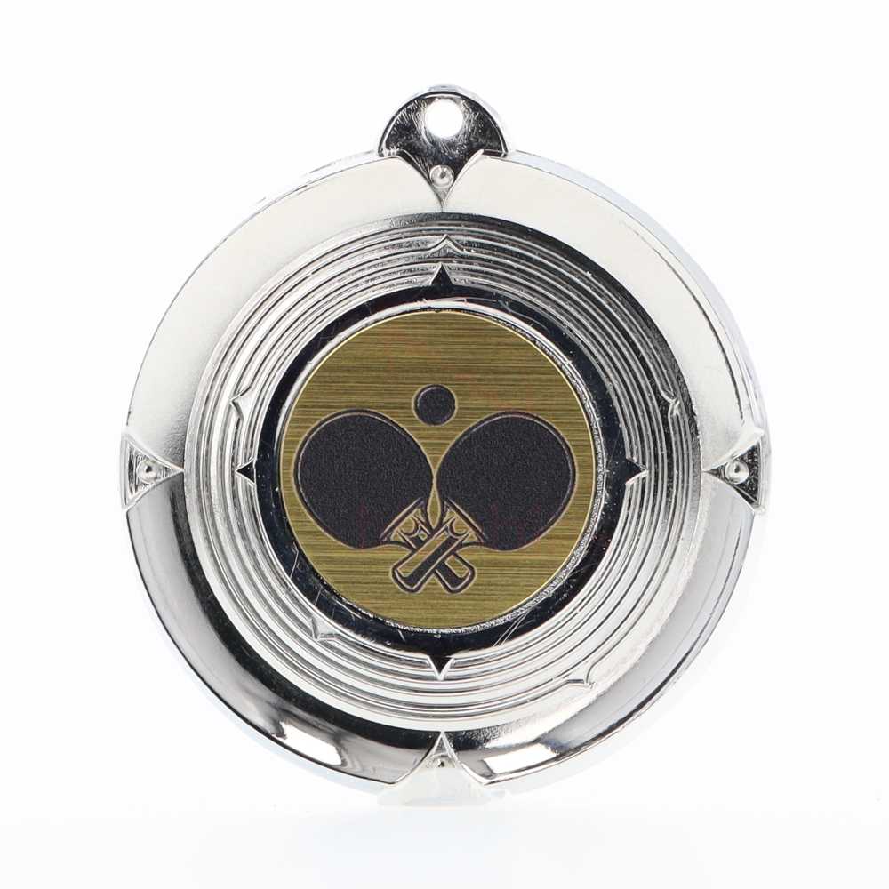 Deluxe Table Tennis Medal 50mm Silver