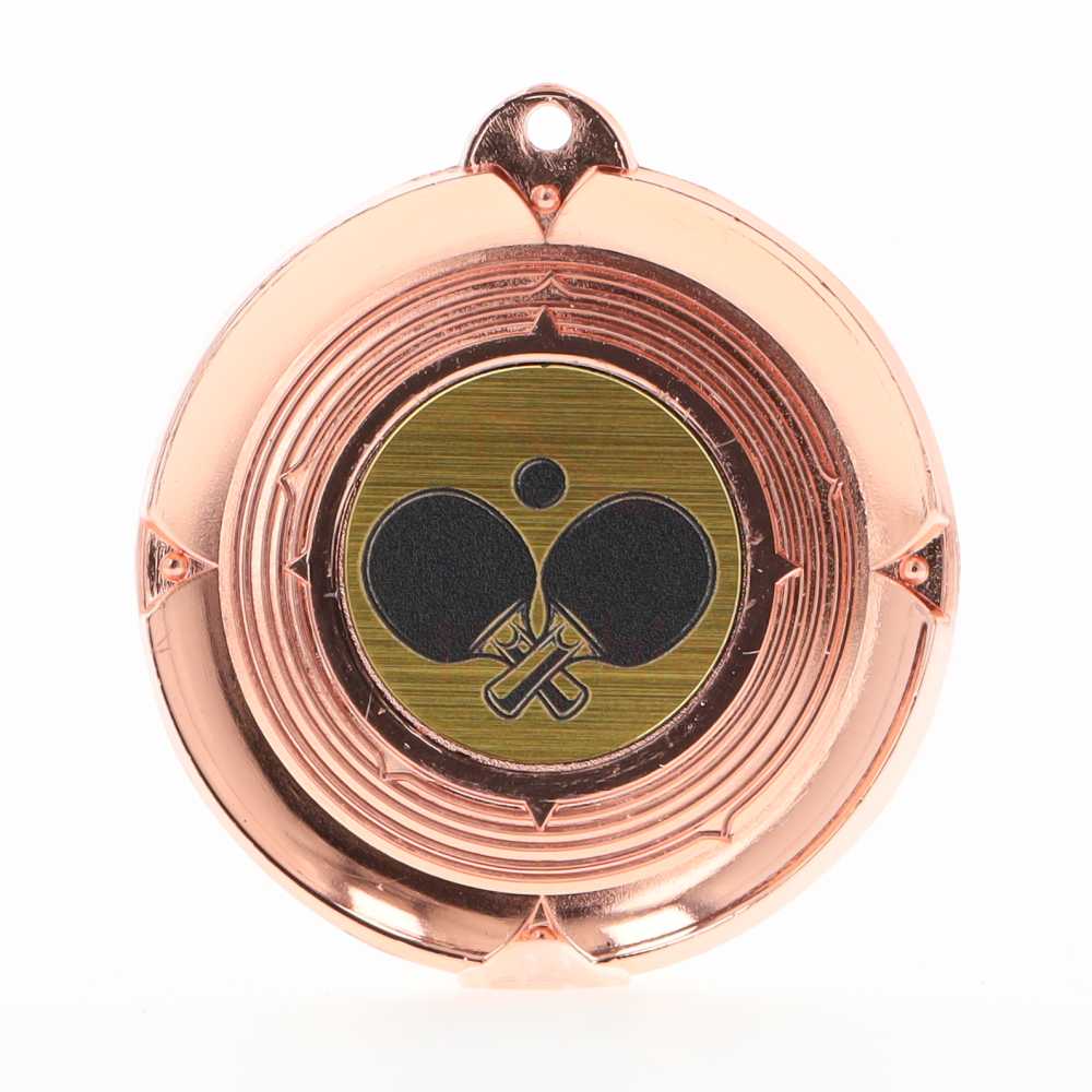 Deluxe Table Tennis Medal 50mm Bronze