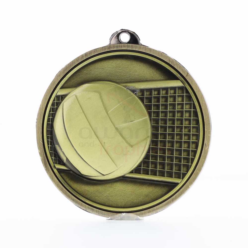 Triumph Volleyball Medal 50mm Gold