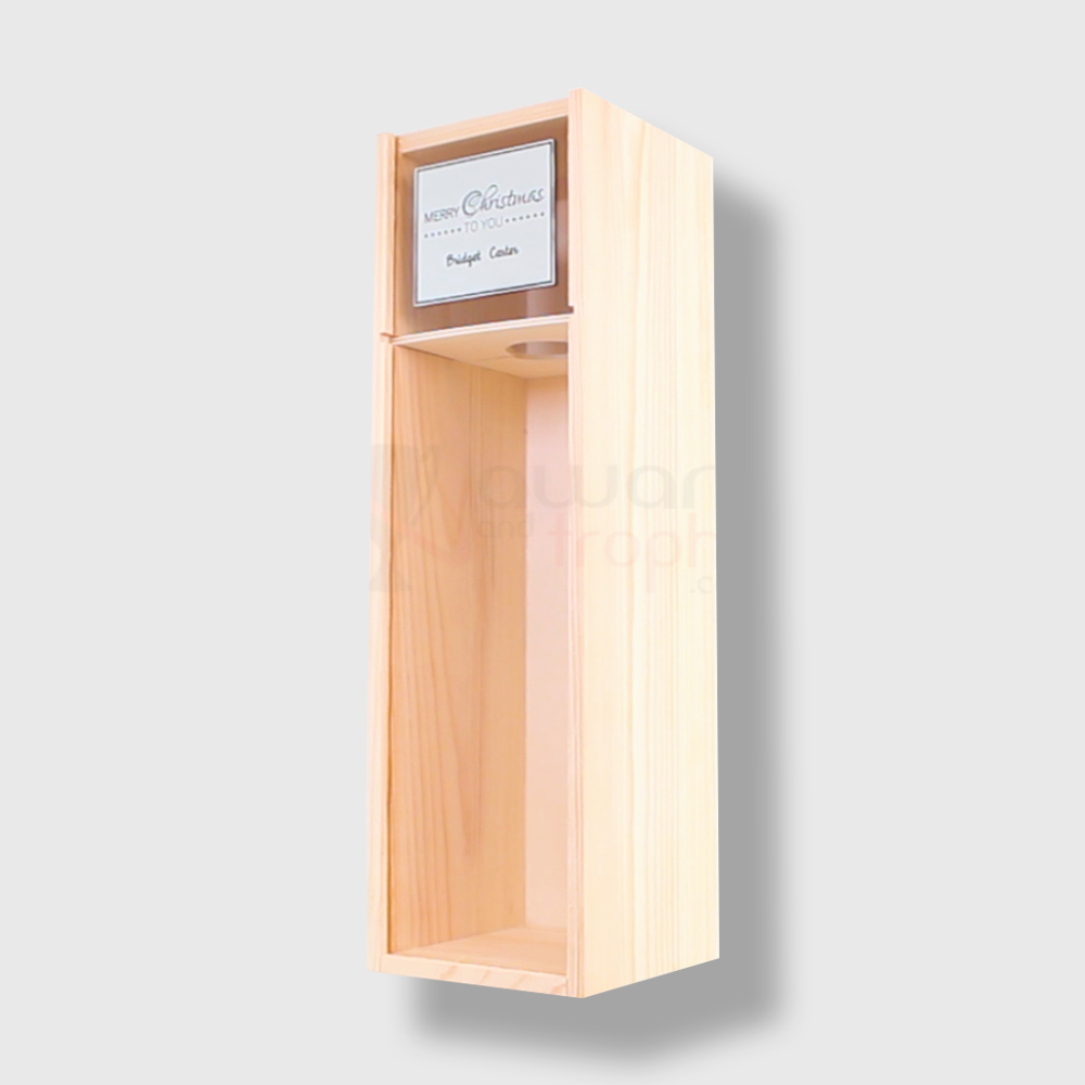 Bamboo Wine Box with Acrylic Slide Lid