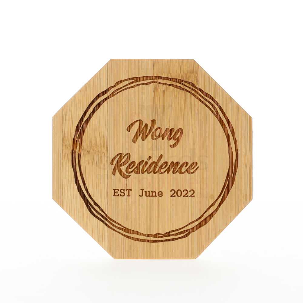 Hexagonal Bamboo Coasters - Set of 4