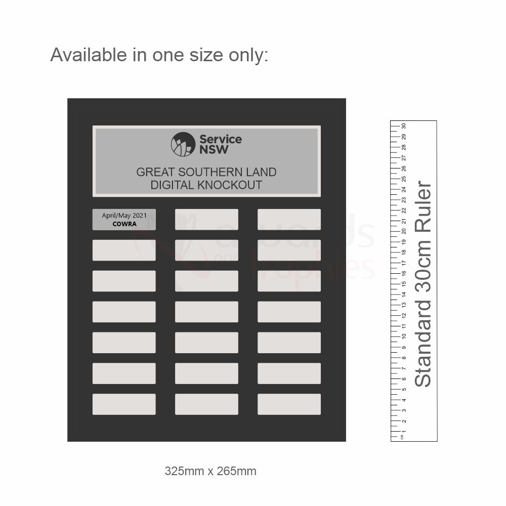 Assembly Plaque Classic Silver 325mm