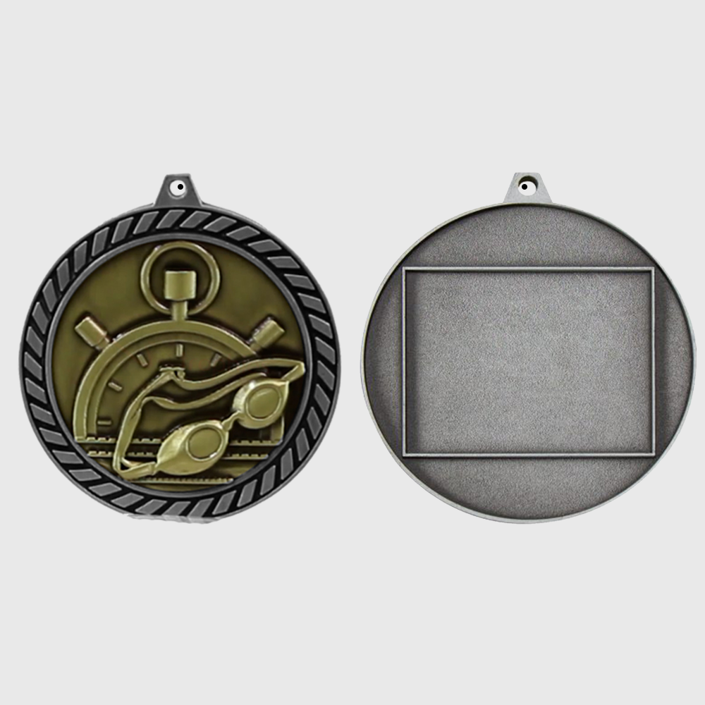 Venture Swimming Medal Silver 60mm