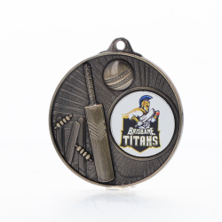 Blitz Logo Medal Gold 52mm - Cricket