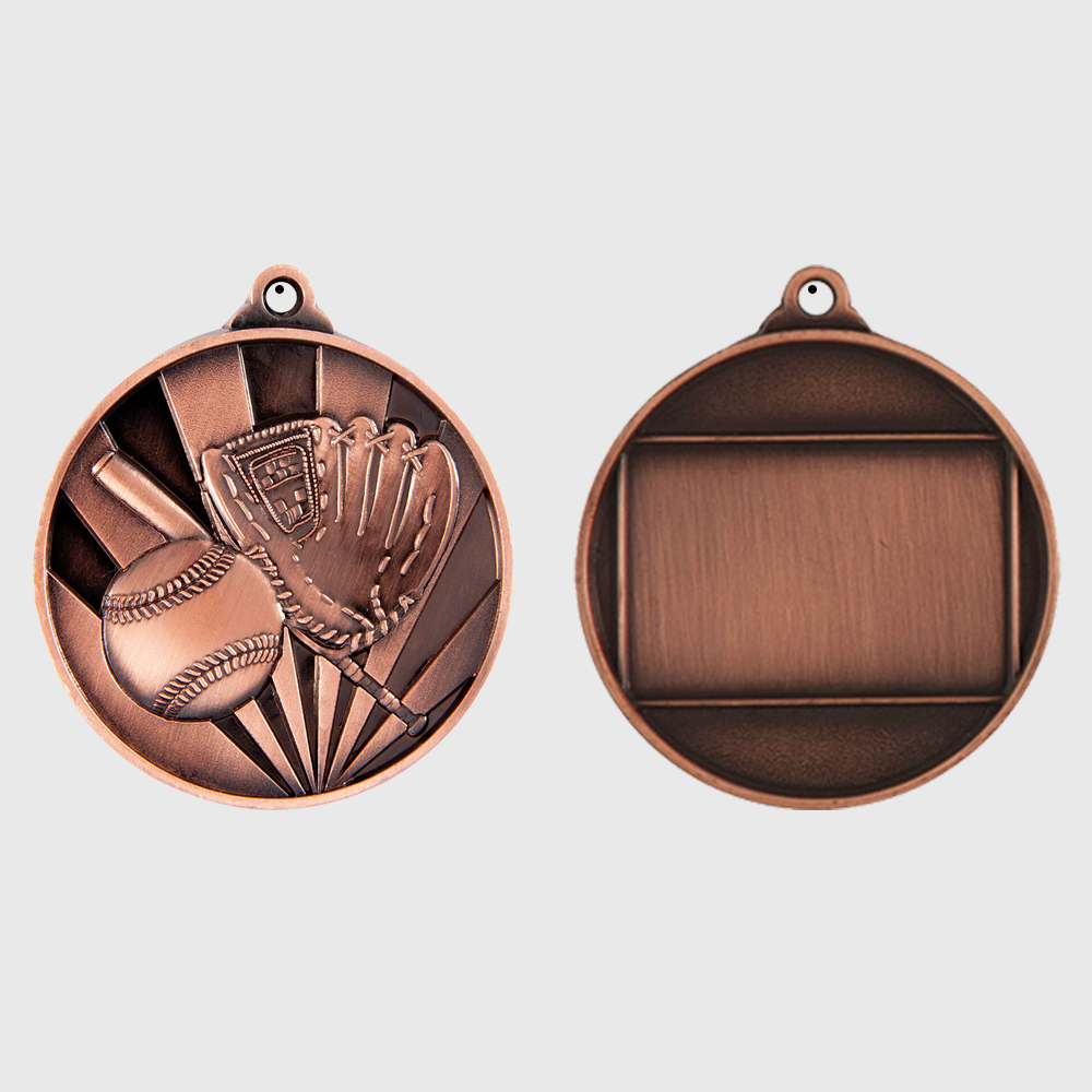Sunrise Baseball Medal 50mm Bronze