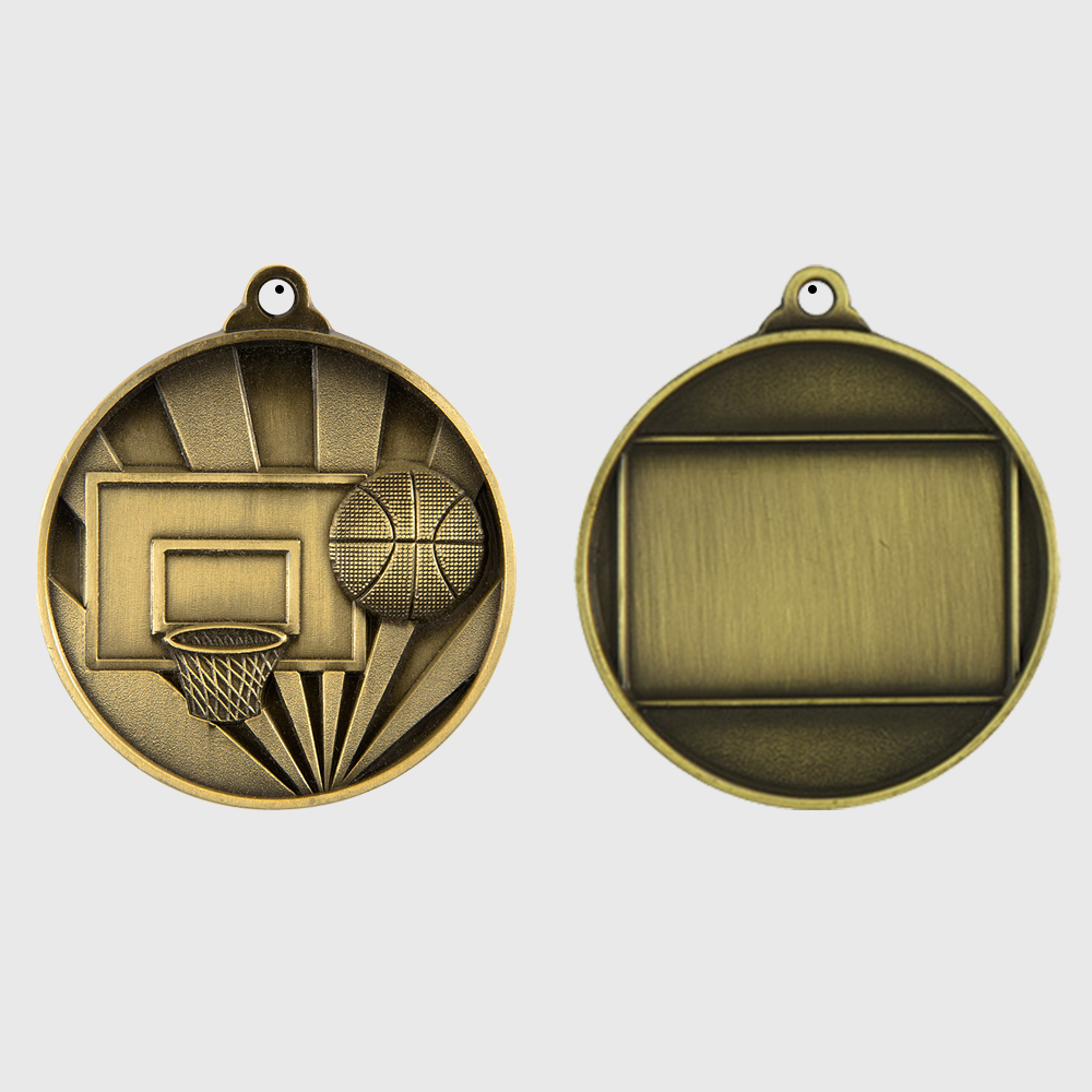Sunrise Basketball Medal 50mm Gold