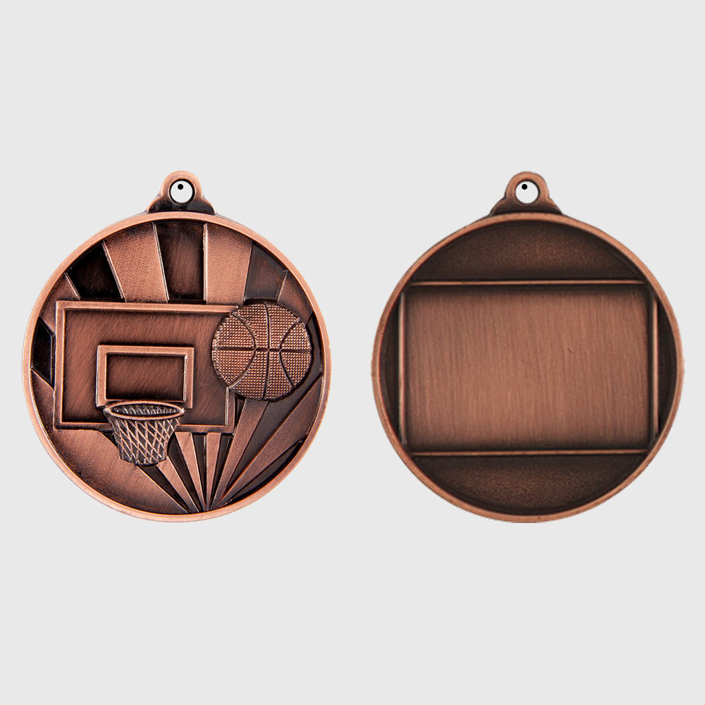 Sunrise Basketball Medal 50mm Bronze