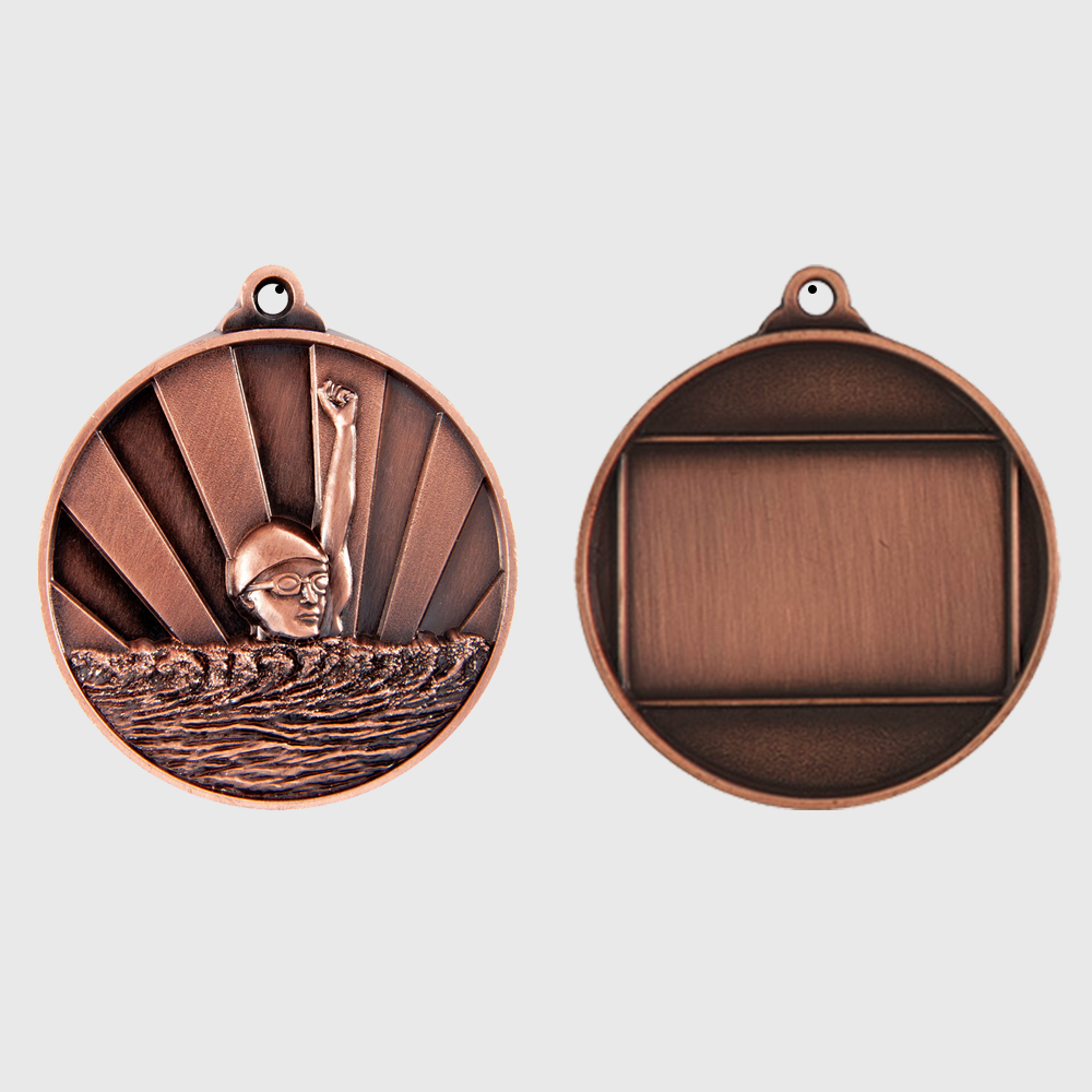 Sunrise Swimming Medal 50mm Bronze