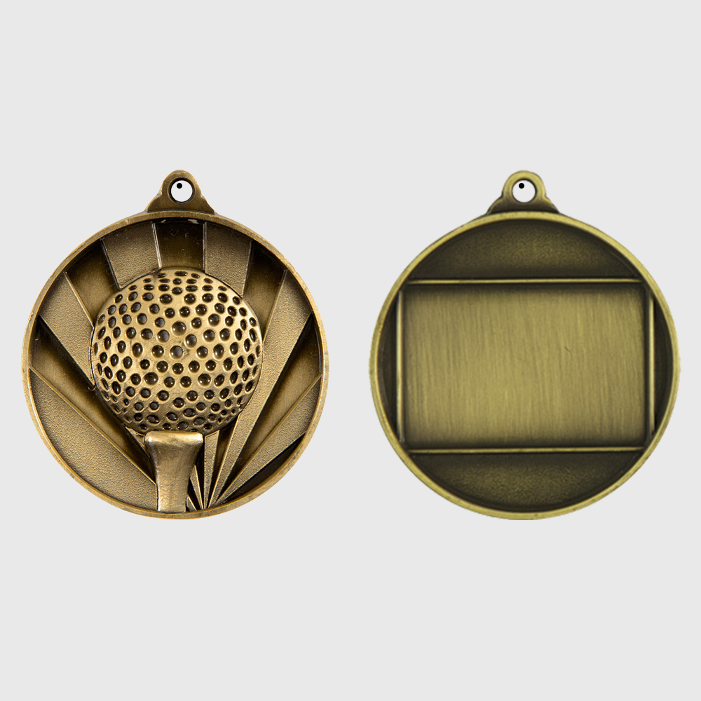 Sunrise Golf Medal 50mm Gold
