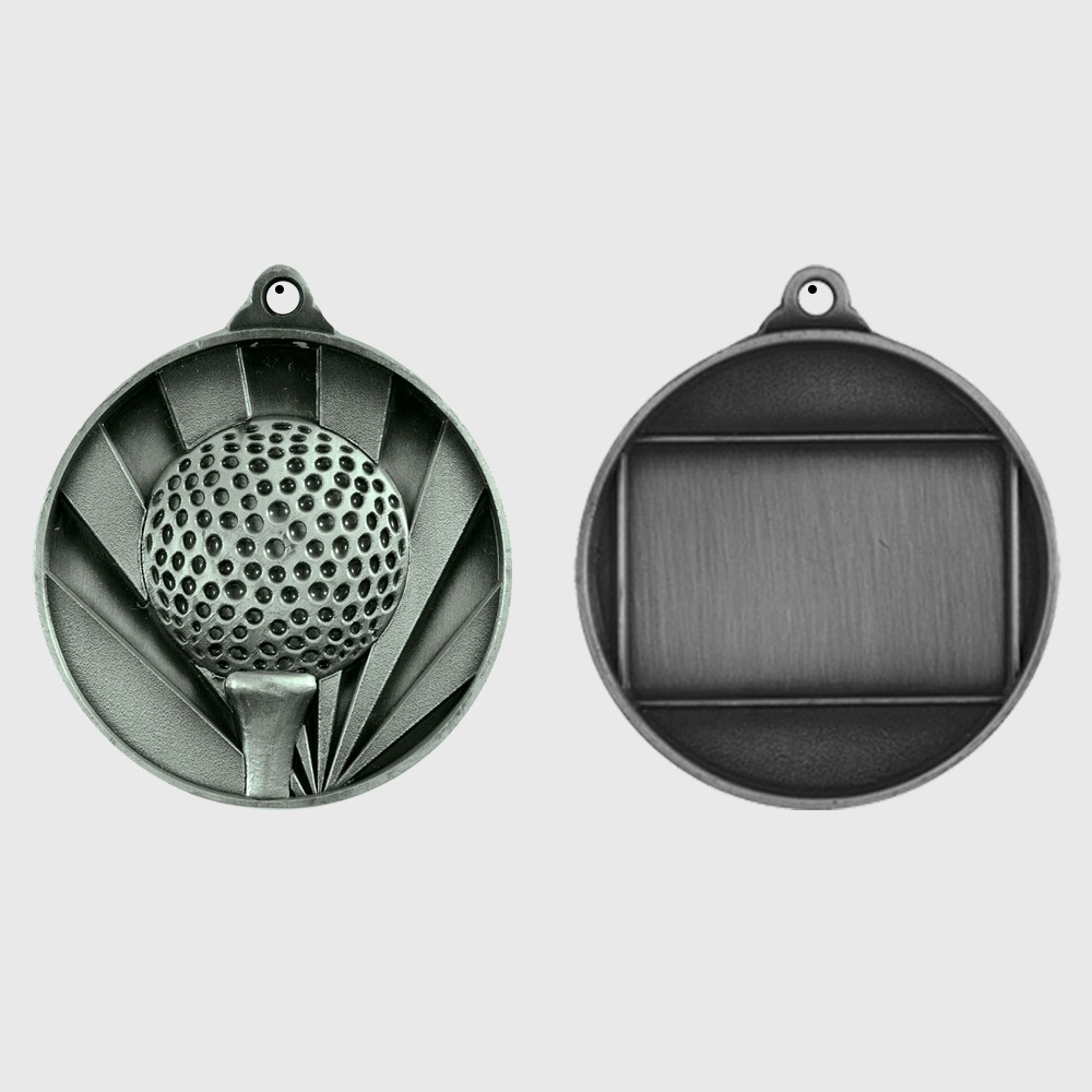 Sunrise Golf Medal 50mm Silver