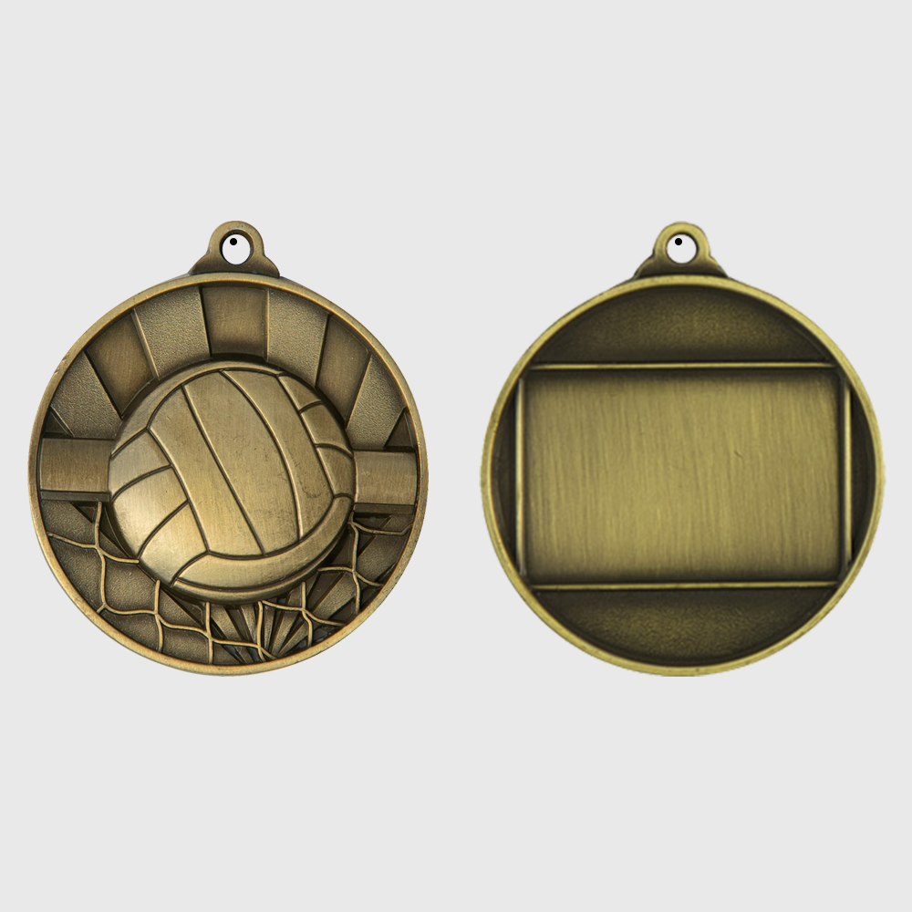 Sunrise Volleyball Medal 50mm Gold