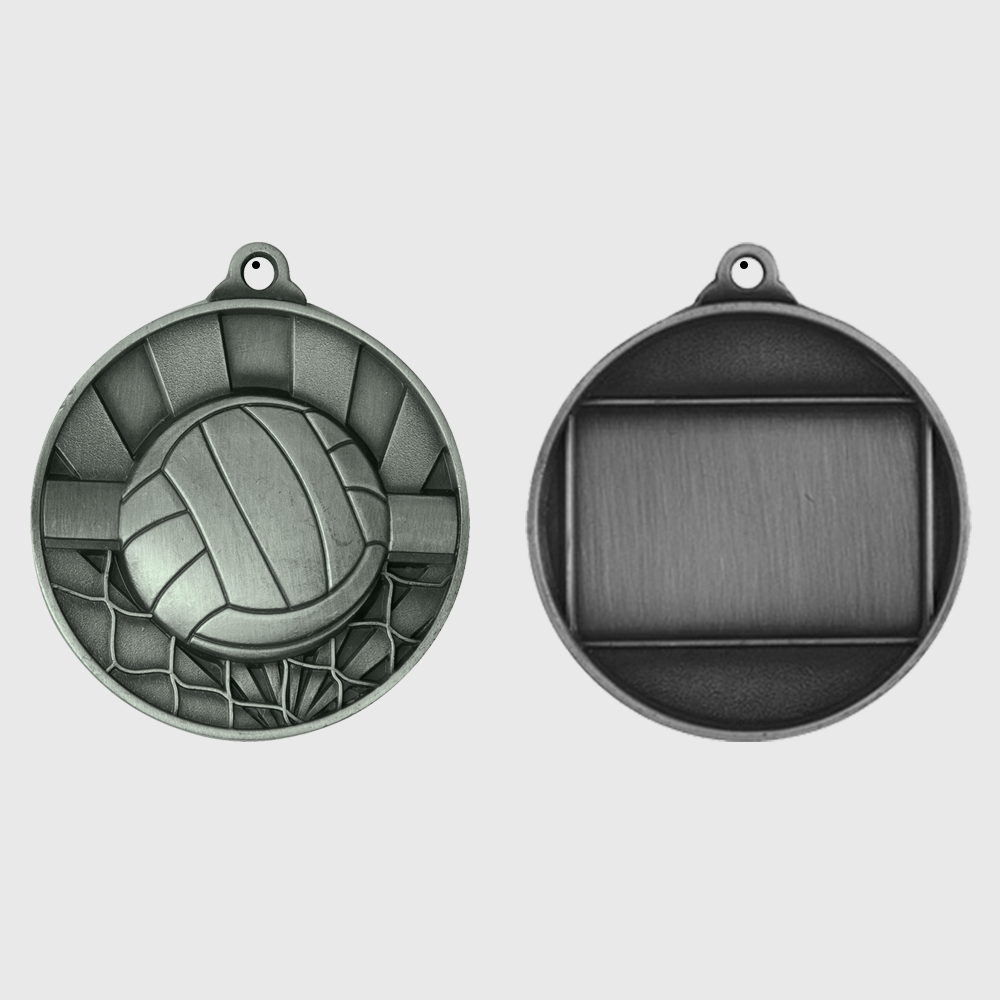 Sunrise Volleyball Medal 50mm Silver