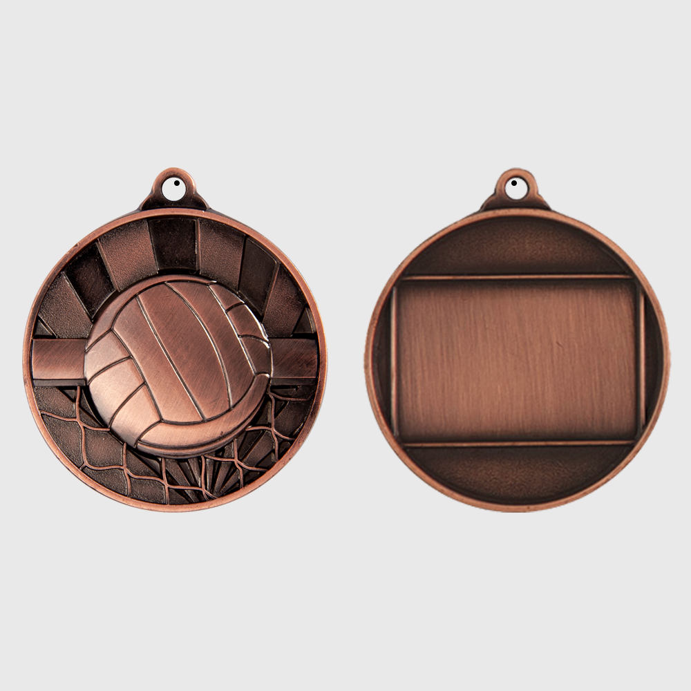 Sunrise Volleyball Medal 50mm Bronze