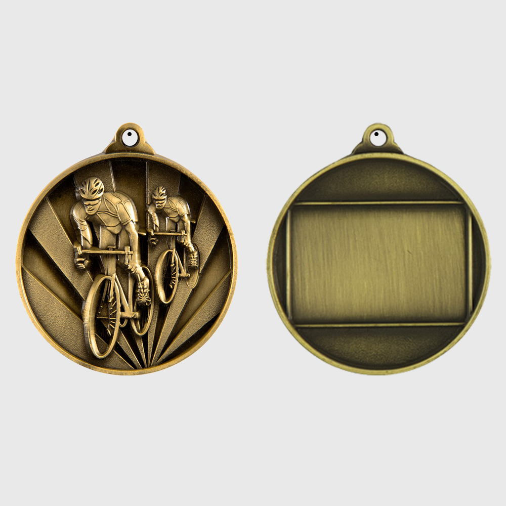 Sunrise Cycling Medal 50mm Gold