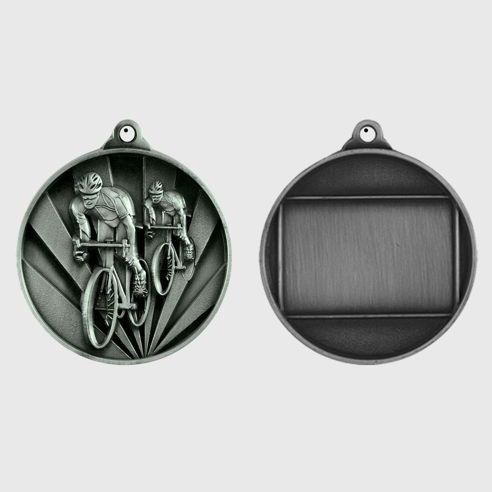 Sunrise Cycling Medal 50mm Silver