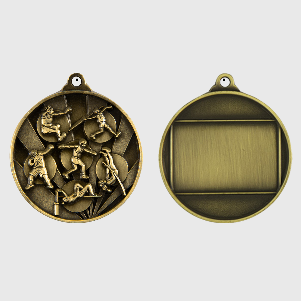 Sunrise Field Athletics Medal 50mm Gold