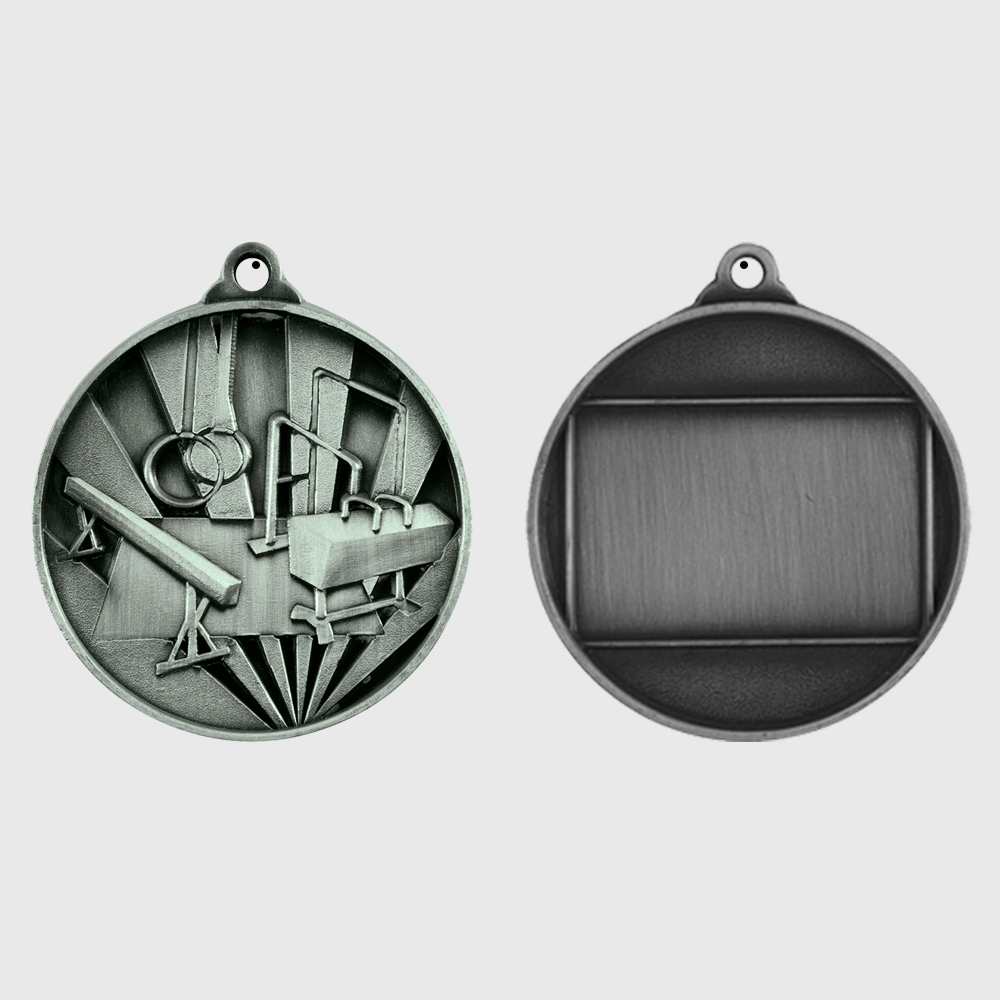 Sunrise Gymnastics Medal 50mm Silver