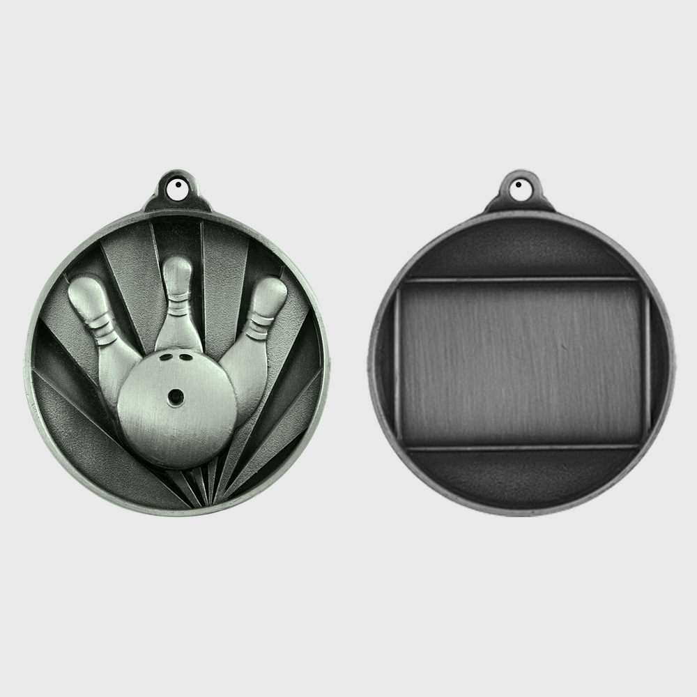 Sunrise Tenpin Medal 50mm Silver