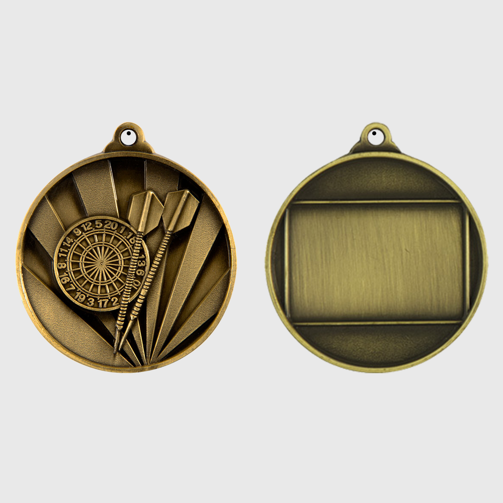 Sunrise Darts Medal 50mm Gold