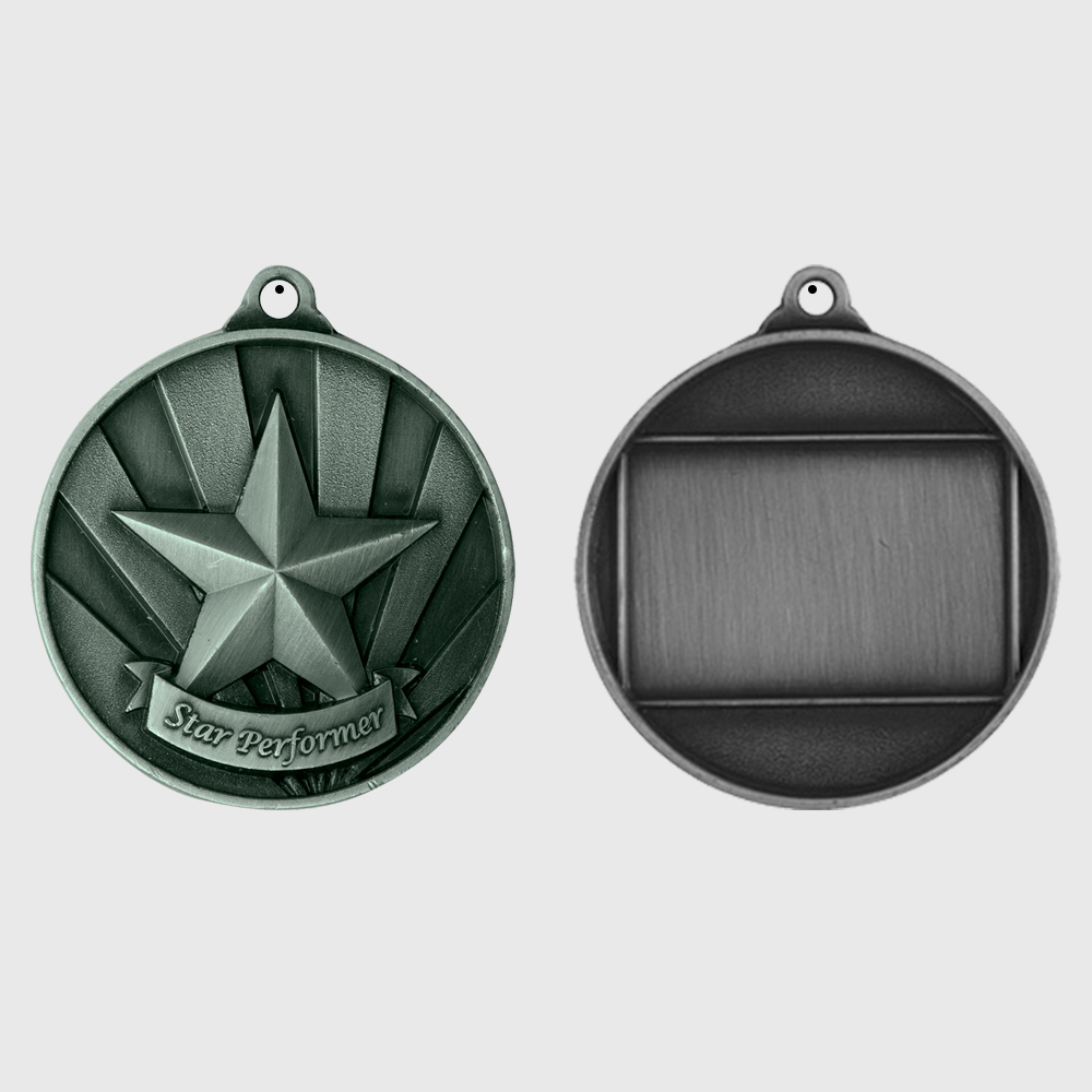 Sunrise Star Performer Medal 50mm Silver