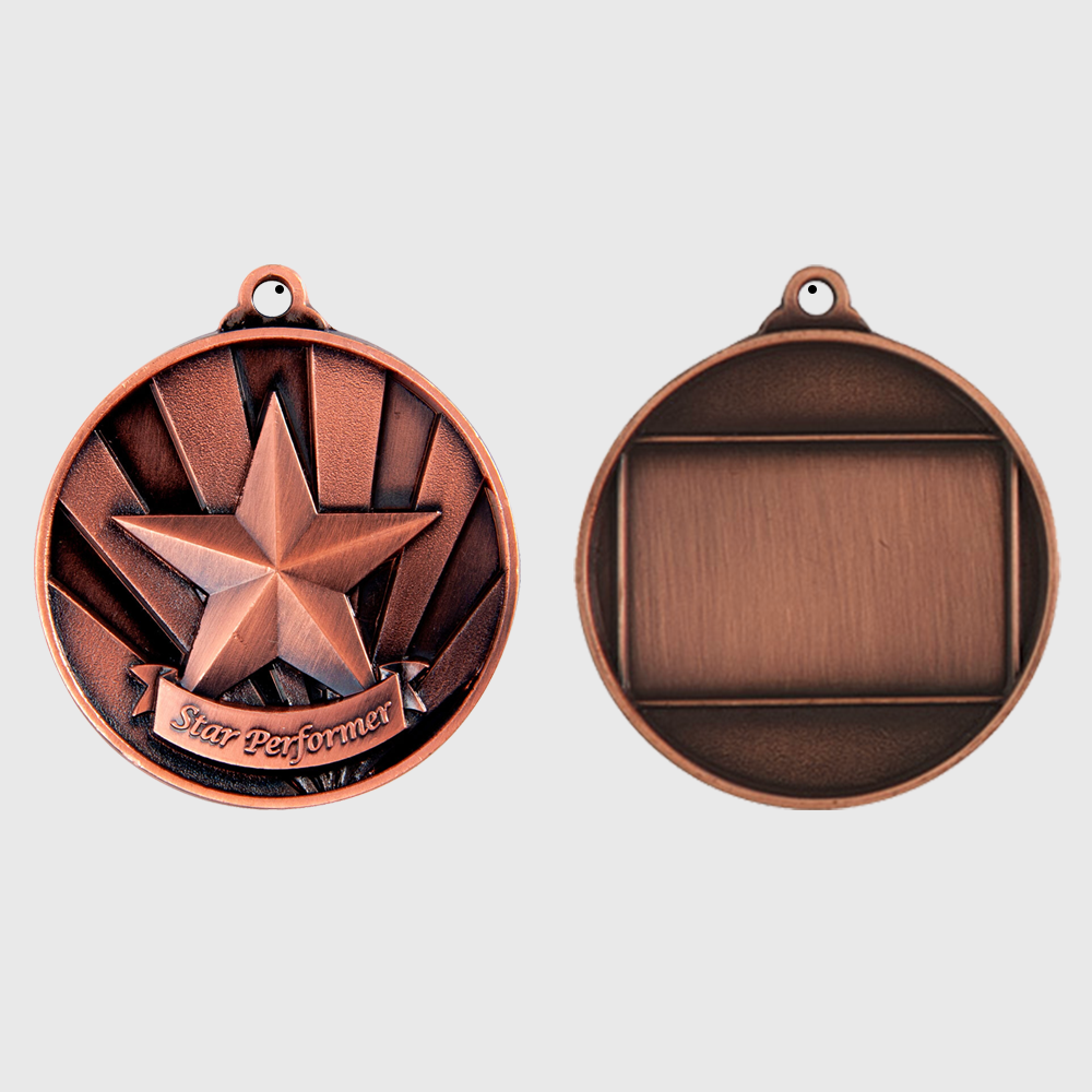 Sunrise Star Performer Medal 50mm Bronze