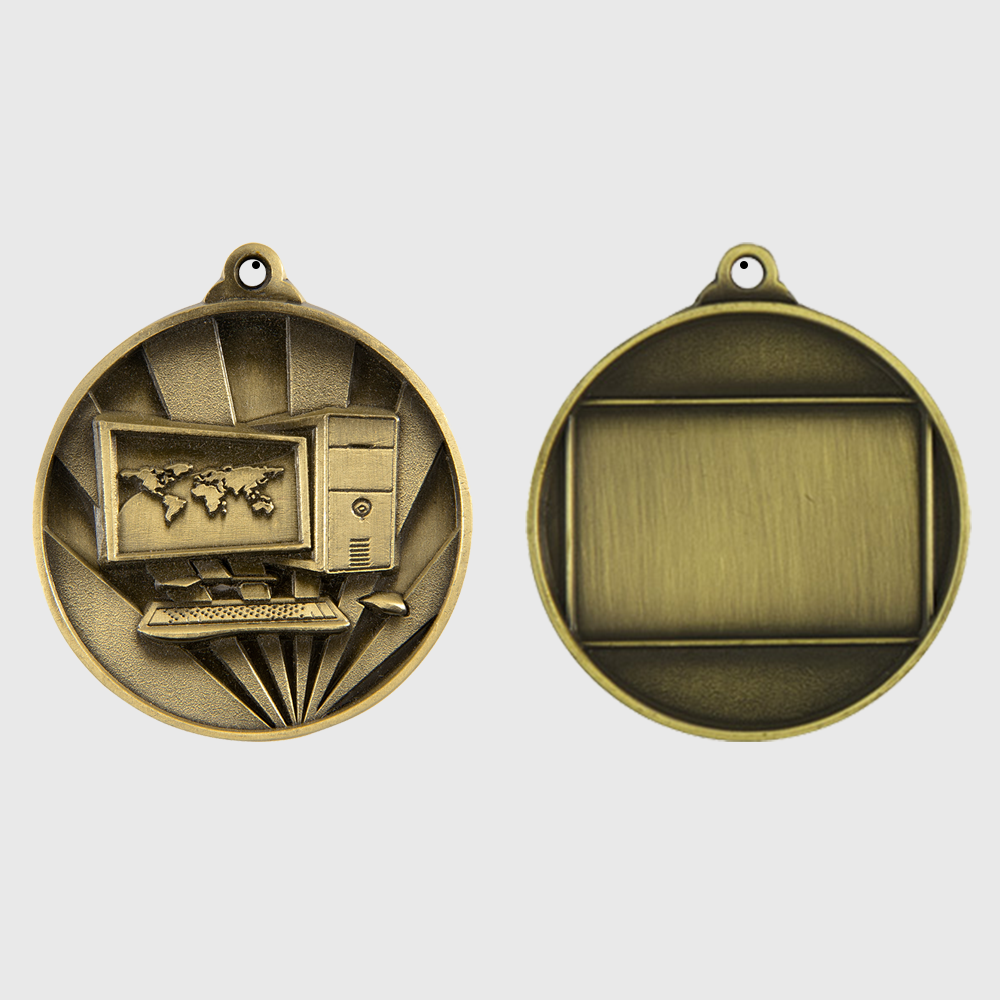 Sunrise Computer Medal 50mm Gold