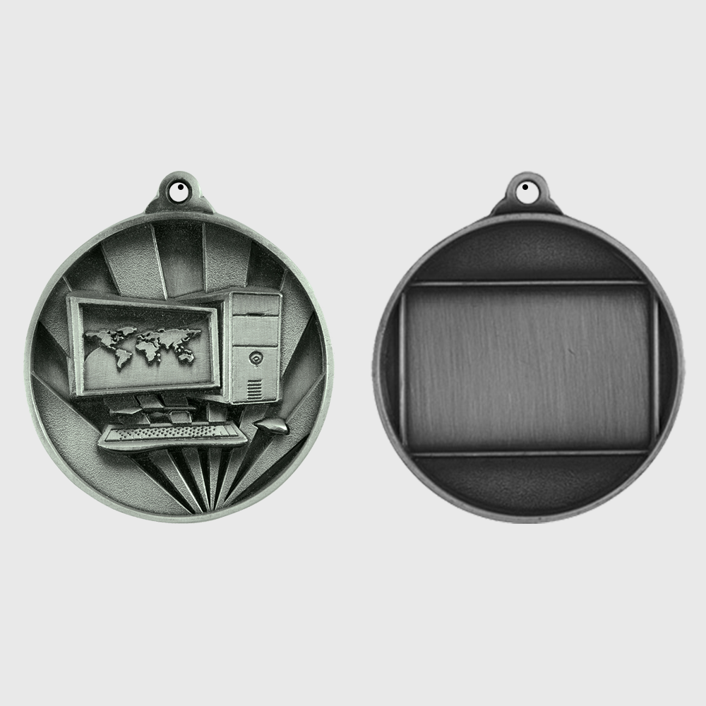 Sunrise Computer Medal 50mm Silver