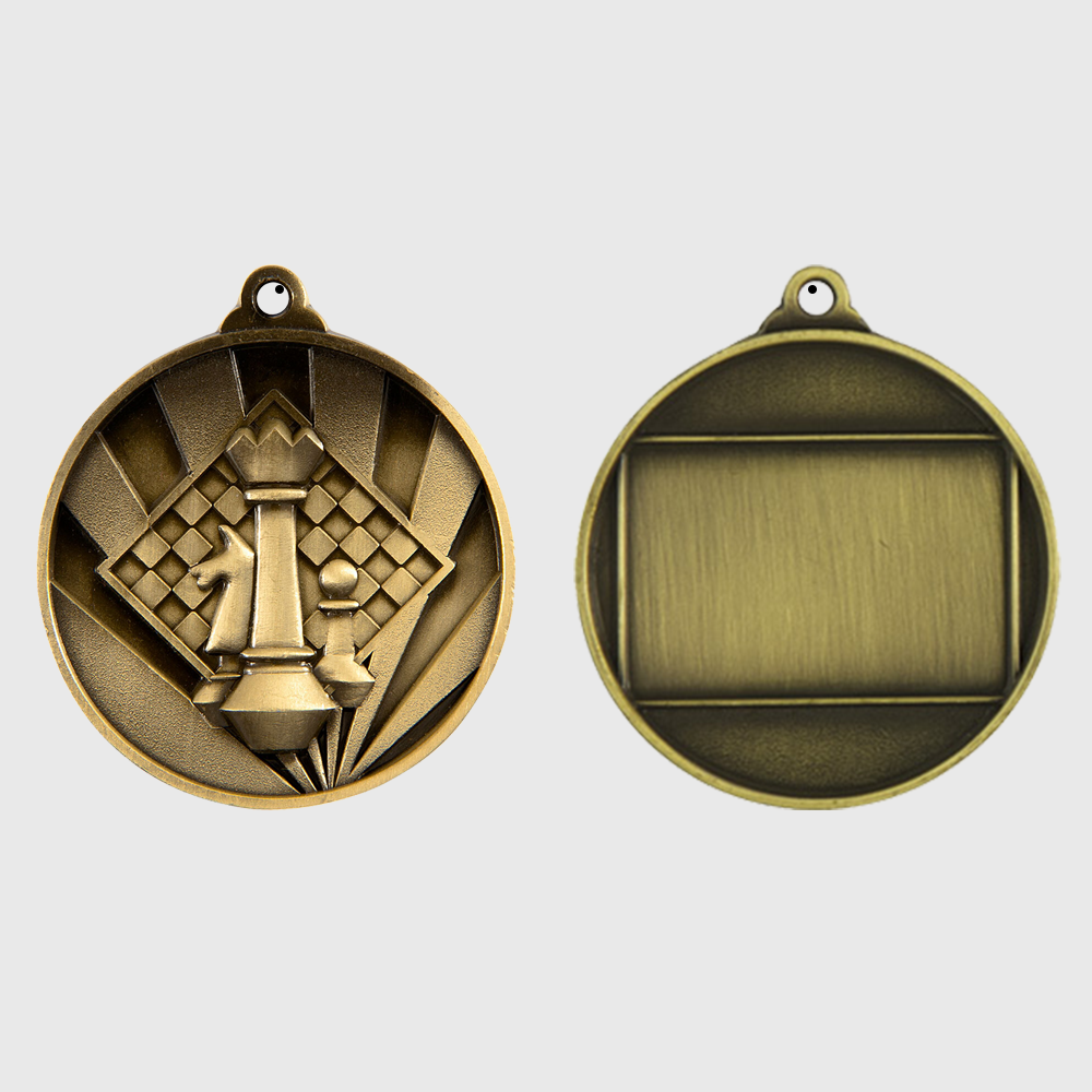 Sunrise Chess Medal 50mm Gold