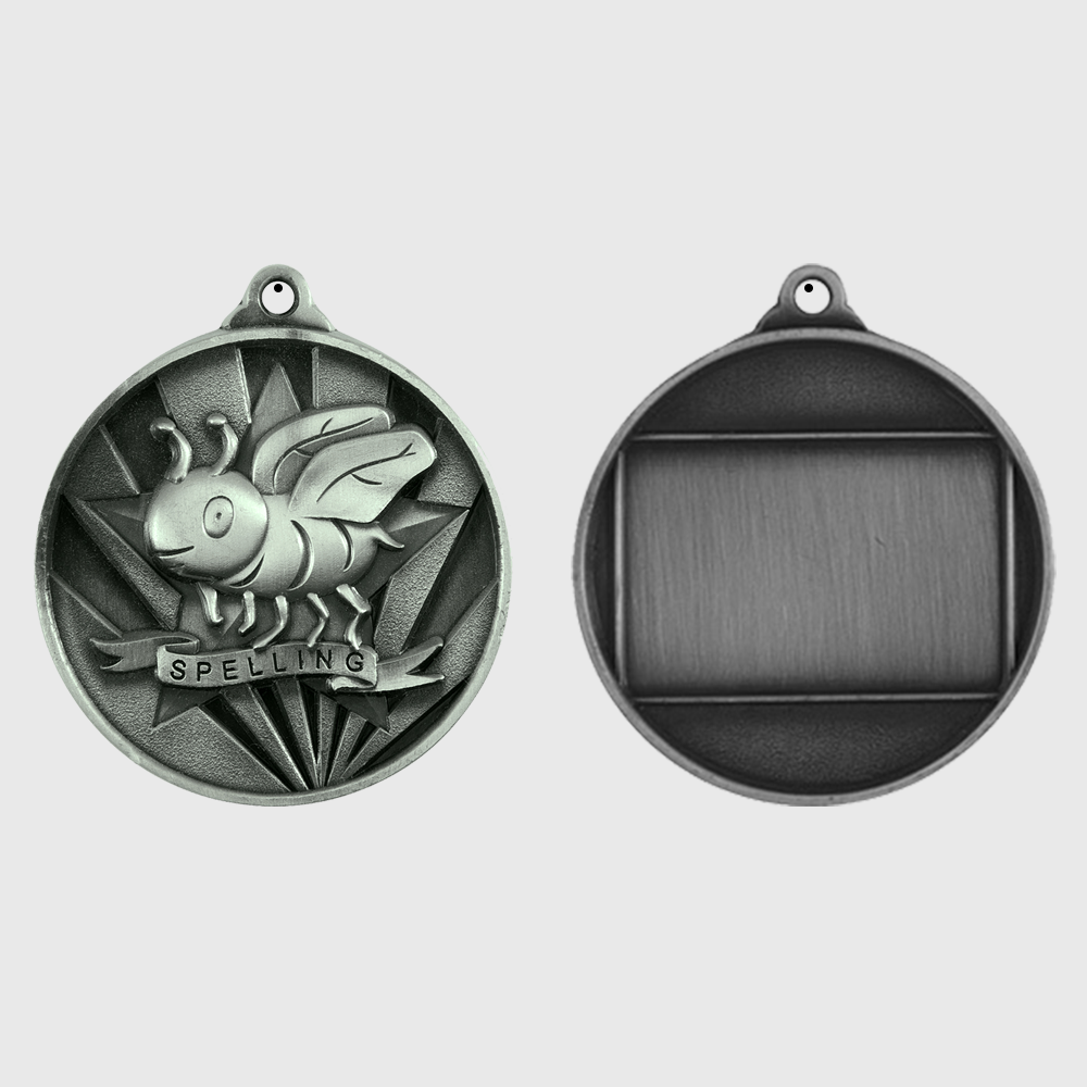Sunrise Spelling Medal 50mm Silver