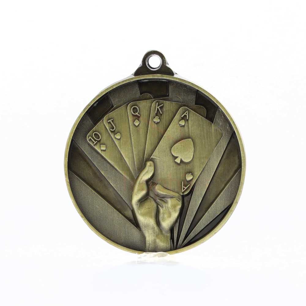 Sunrise Poker Medal 50mm Gold