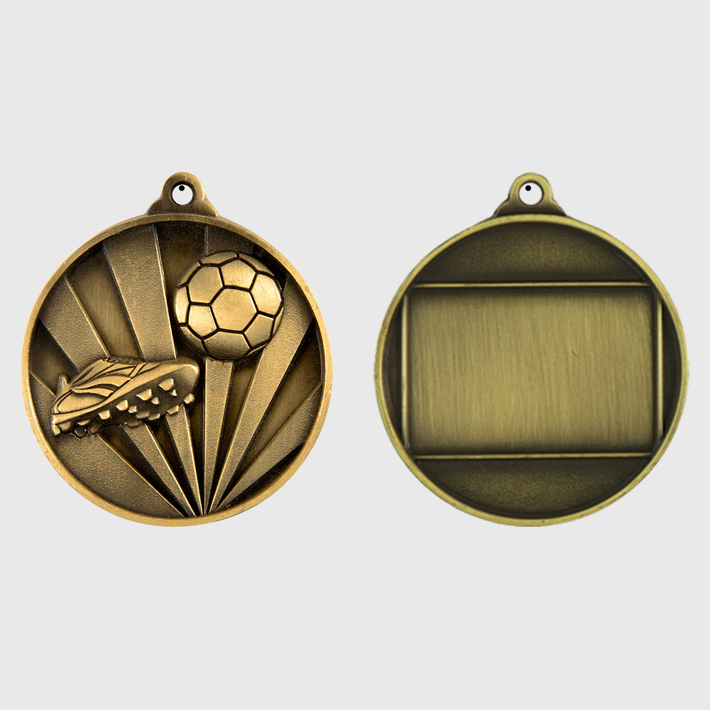 Sunrise Soccer Medal 50mm Gold