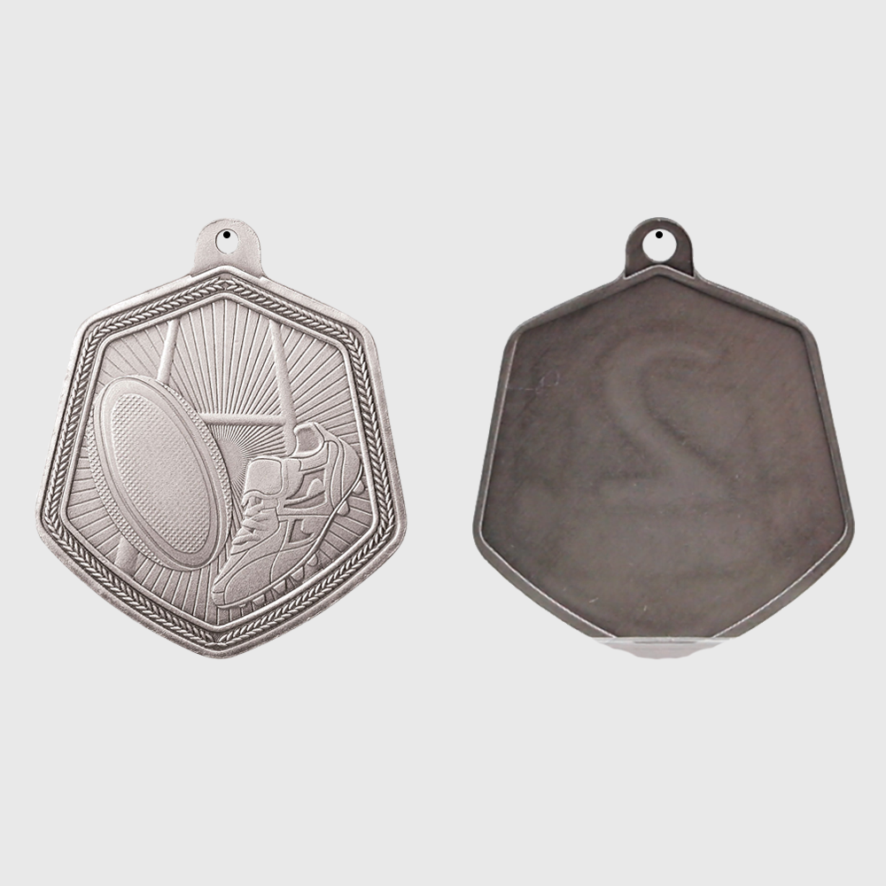 Rugby Falcon Medal Silver 65mm
