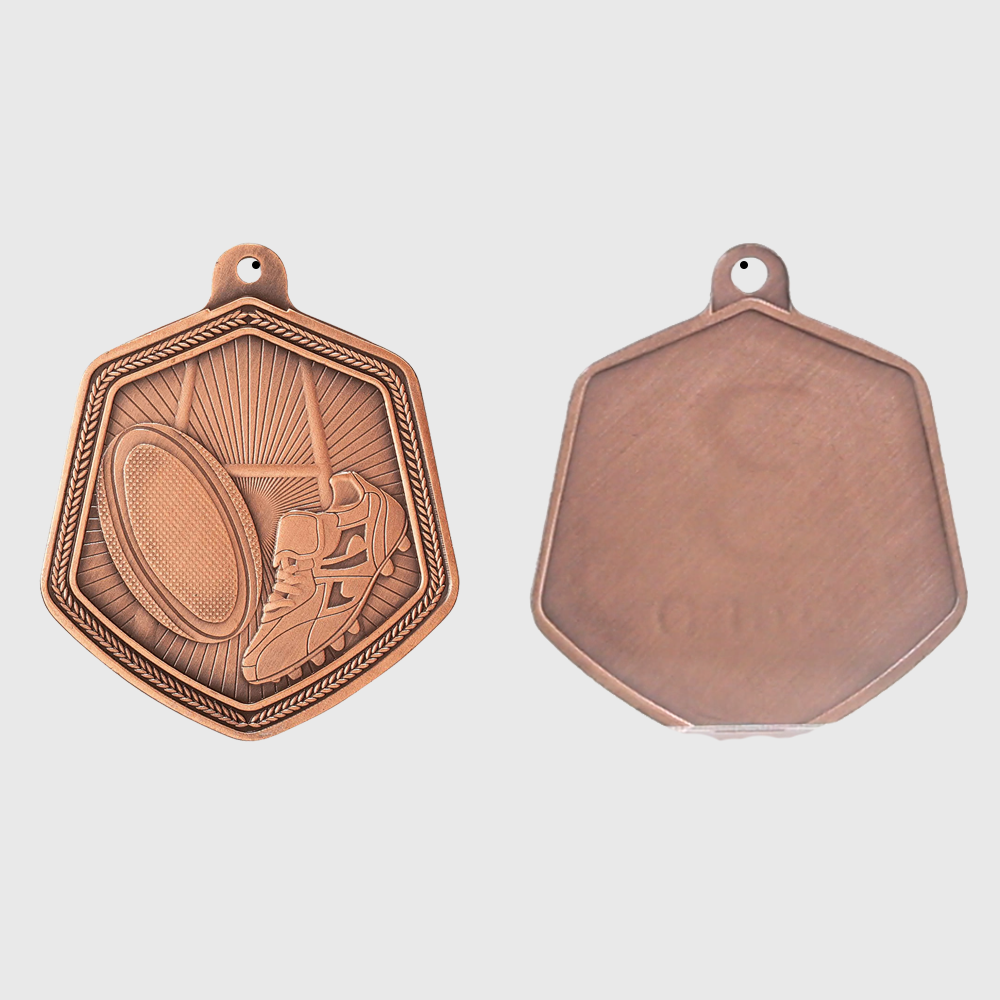Rugby Falcon Medal Bronze 65mm