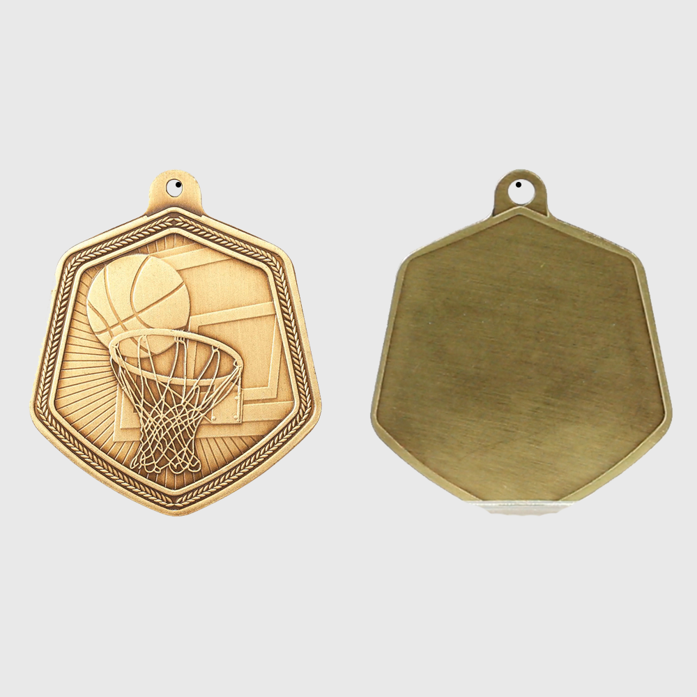 Basketball Falcon Medal Gold 65mm