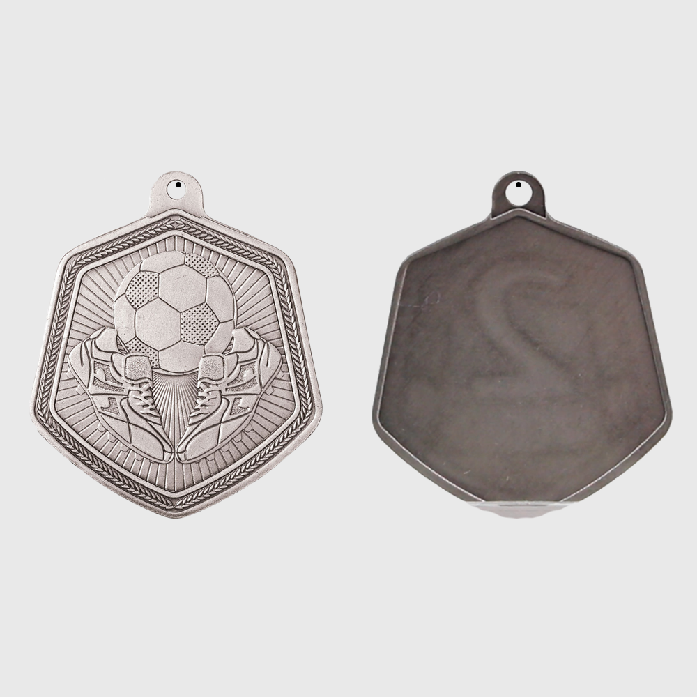 Soccer Falcon Medal Silver 65mm