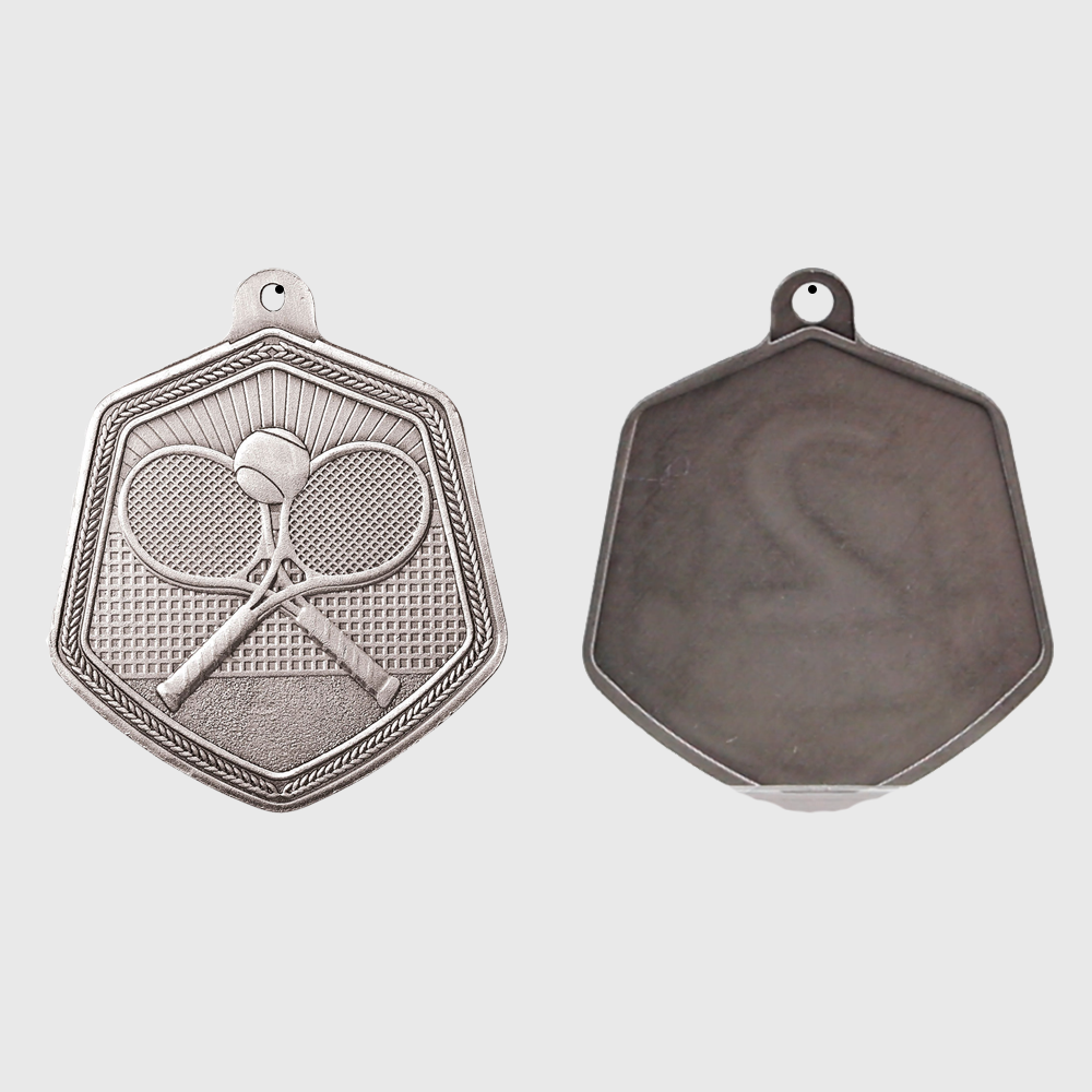 Tennis Falcon Medal Silver 65mm