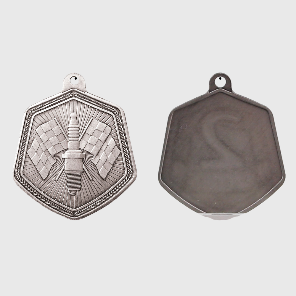 Motorsport Falcon Medal Silver 65mm
