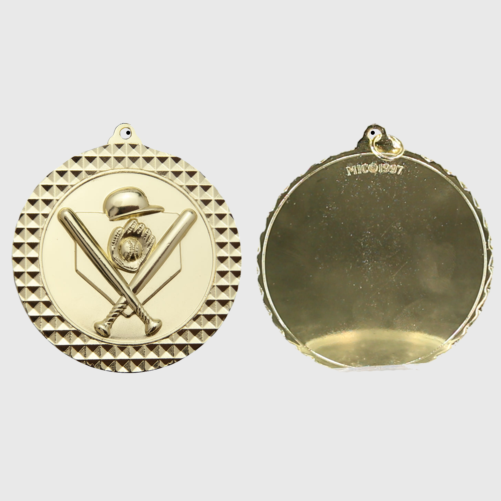 Baseball Facet Medal Gold 70mm