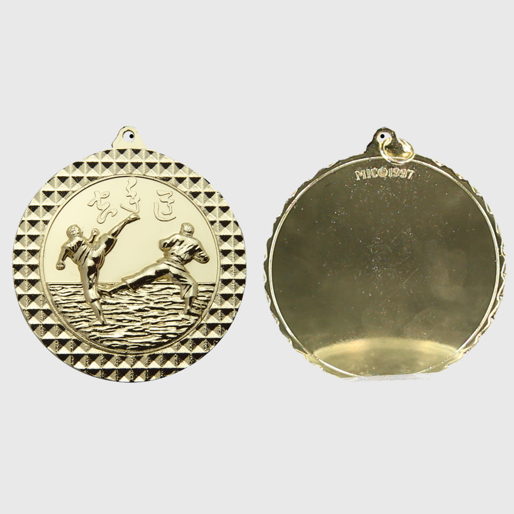 Martial Arts Facet Medal Gold 70mm